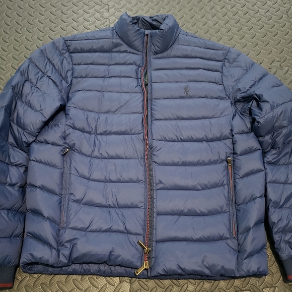 Mens Packable Water-Repellent Down Polo Jacket - Picture 4 of 4
